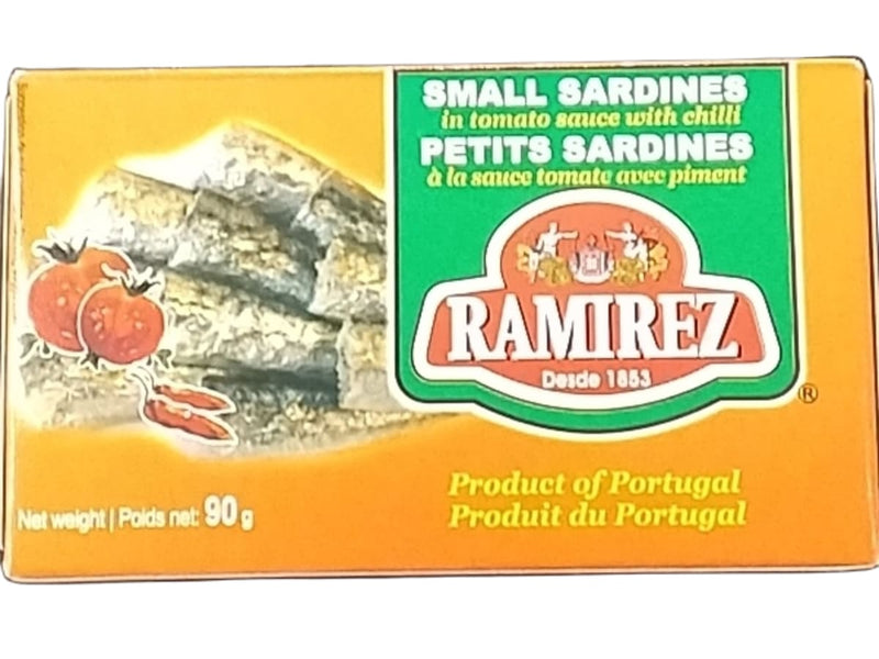 Small sardines in tomato sauce with chilli