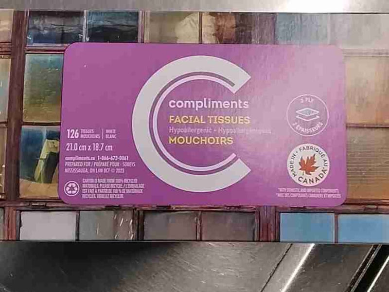 Compliments Facial Tissues 126