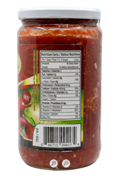 Alianca Hot Pepper Sauce 750ml