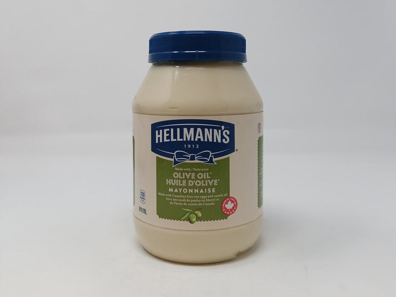 Hellmanns With Olive Oil 890ml